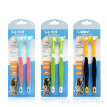 Pet Dental Care 3d Brosse à dents de brosse à dents pour animaux de compagnie